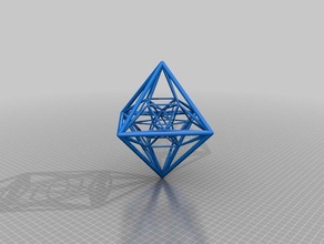 24-cell math 24cell 4d polytope 3d print model - Mito3D