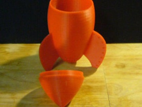 rocket remix toys & games container stash box 3d print model - Mito3D