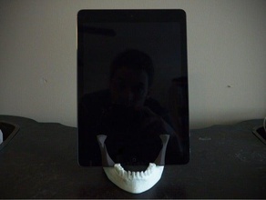 memento mori mandible tablet ipad stand 3d print model - Mito3D