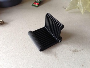 folding mobile phone stand - improved compact travel 3d print model - Mito3D
