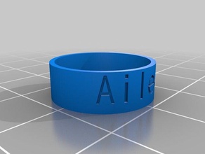 my customized ring - aileen's rings 3d print model - Mito3D