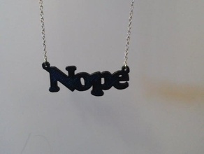 nope necklace jewlery 3d print model - Mito3D
