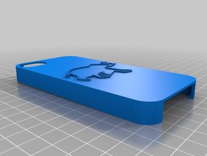 iphone 5 c caso elefante de estrutura tópicos telefone celular 3d print model - Mito3D