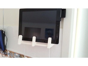 ipad wall stand gadgets 3d print model - Mito3D