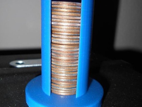semplice trimestre titolare di rotolo vale la pena i contenitori detentore moneta 3d print model - Mito3D