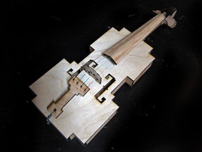 8-bit violino outros endymion instrumento laser lasercut a música musical madeira 3d print model - Mito3D