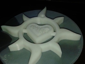 sunny heart fashion sun 3d print model - Mito3D