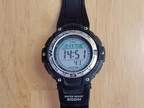 casio sgw-100 correia de relógio os acessórios pulseira faixa 3d print model - Mito3D