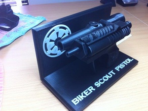 imperial biker scout-Pistole stand 3d-drucken scout Pistole 3d print model - Mito3D