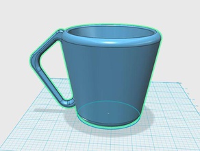 simple mug kitchen & dining 3d print model - Mito3D