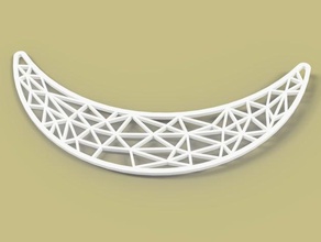 lying moon jewelry necklace 3d print model - Mito3D