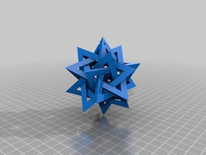 cinque tetraedri che si intersecano ornamento arredamento poliedri 3d print model - Mito3D