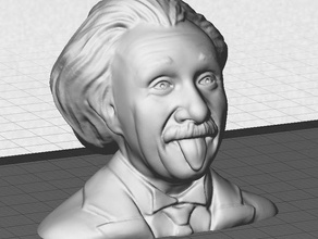 einstein lengua busto alumnos las esculturas 3d print model - Mito3D