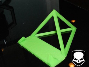 pyramid tablet phone stand - prints without support ipad iphone 3d print model - Mito3D