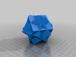 compound three cubes ornament decor polyhedra 3d print model - Mito3D