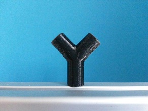 y-shaped connecting tube 14mm diameter diy aquarium hose tubes water splitter 3d print model - Mito3D