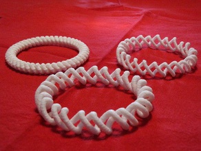 twisted bracelet collection bracelets fashion sliding parts 3d print model - Mito3D