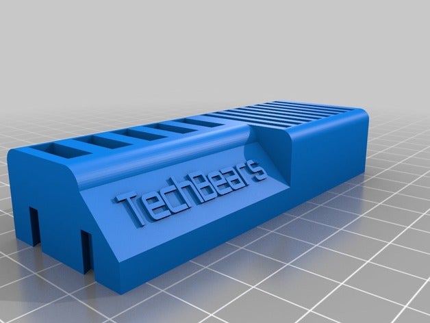 techbears card usb stick holder organization customized 3D print model - Mito3D