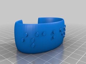 ısa braille bilezik özelleştirilmiş 3d print model - Mito3D