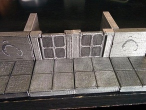 openforge liso e borda do retângulo porta de entrada brinquedo & acessórios para jogos dnd telhas dungeon miniaturas pathfinder rpg tampo mesa o terreno 3d print model - Mito3D