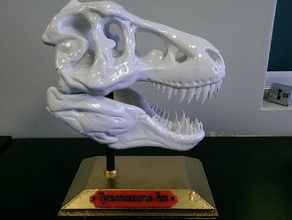dividir o t-rex da base de dados crachá criaturas stand 3d print model - Mito3D