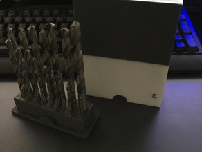 drillbit holder box tool holders & boxes drill bit 3d print model - Mito3D