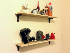 shelf bracket organization hanger wall mounted 3d print model - Mito3D