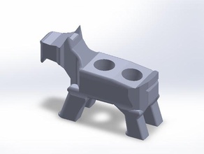 hayvan kalem tutucu hayvanlar cmu köpek pencilholder scotty terrier 3d print model - Mito3D