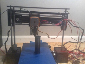 100mm universal spool holder 3d printer accessories filament oneup q3dprinter qu-bd two-up 3d print model - Mito3D