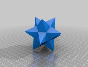 small stellated dodecahedron ornament decor polyhedra 3d print model - Mito3D