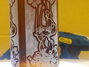 garrafa de cerveja suporte vela decoração a arte recipiente do agregado familiar laser lasercut corte ornamento 3d print model - Mito3D
