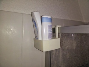 shower basket hold shampoo stuff bathroom 3d print model - Mito3D