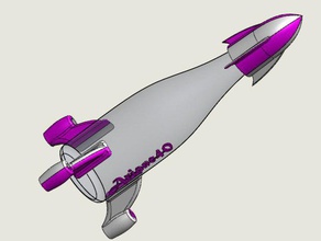 ariane40 champagen bottle rocket arredamento la bottiglia champagne divertente regalo doni razzo spazio 3d print model - Mito3D