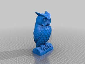 gufo di fronte a animali 3d print model - Mito3D