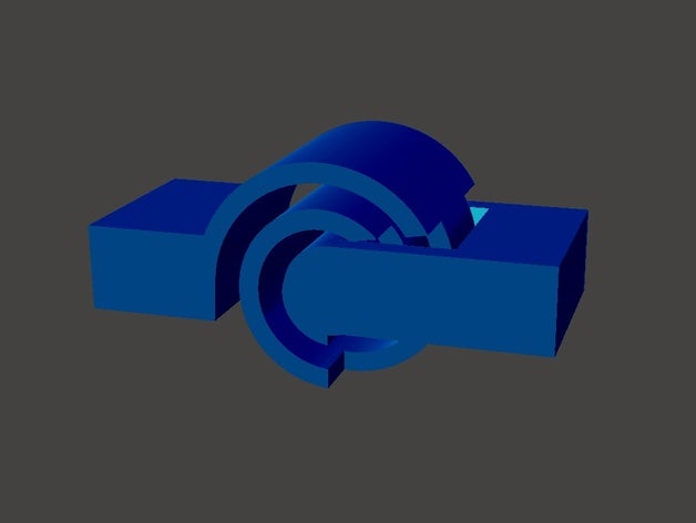 torção de uma peça comum robótica dedo 3D print model - Mito3D