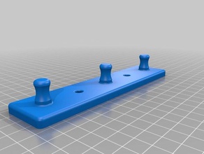 wall hanger organization knob screw mount simple 3d print model - Mito3D