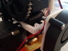 wade extruder dual fan adapter 3d printer parts cooling mount 3d print model - Mito3D