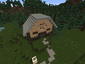 minecraft house buildings & structures mineways 3d print model - Mito3D