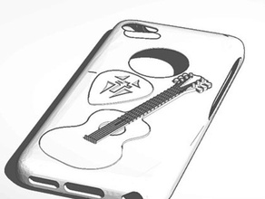 iphone 5c case guitar pick 3d printing 3d print model - Mito3D