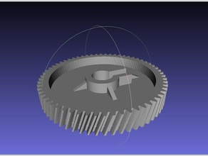 custom helical gear replacement parts 3d print model - Mito3D