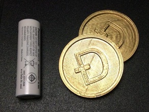 dogecoin monete & distintivi 3d print model - Mito3D