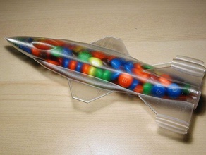 Rakete Flugzeug candy-container Spielzeug & Spiele candy 3d print model - Mito3D