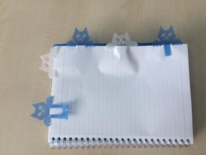 cat type bookmark animals 3d print model - Mito3D