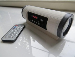 o orador de bluetooth do tubo áudio rádio fm iphone aparelho som portátil estéreo usb 3d print model - Mito3D