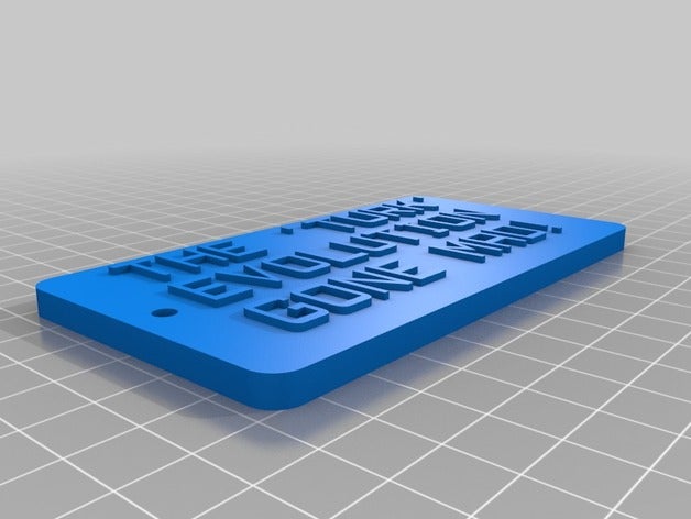 turk name plate organization customized 3D print model - Mito3D