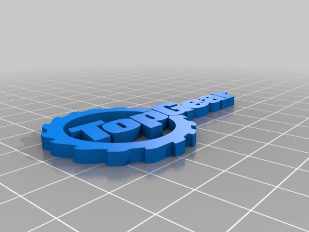 top gear logo interactive art 3D print model - Mito3D