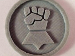 40mm x 4mm token - marker impieral fists 40k bits props fist hc3d spacemarine wargaming warhammer wh40k 3d print model - Mito3D