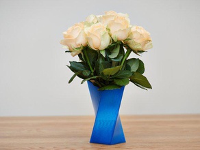 mavi shard dekor çift pla çoğalıcı vazo 3d print model - Mito3D