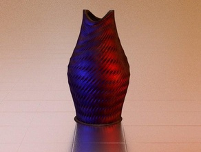 balık ağzı vazo duvar kapalı dekor organik şekil değiştiren 3d print model - Mito3D