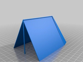 wedge tent bell back model furniture canvas civil war fure trade mountain man primitive rendezvous simple 3d print model - Mito3D